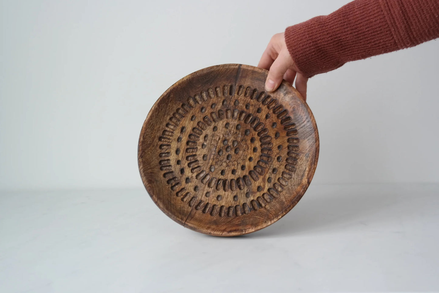 Carved Wood Plate