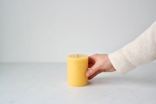 100% Pure Beeswax Pillar Candle