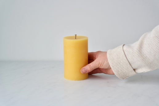 100% Pure Beeswax Pillar Candle