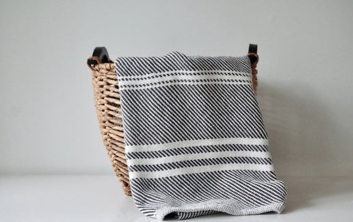 Handwoven Baby Blanket - Charcoal