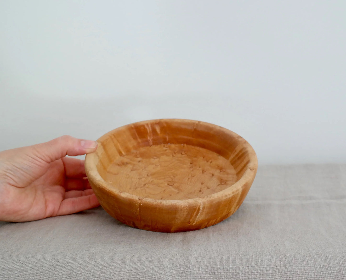 Turned Wooden Bowl - Birds Eye Maple