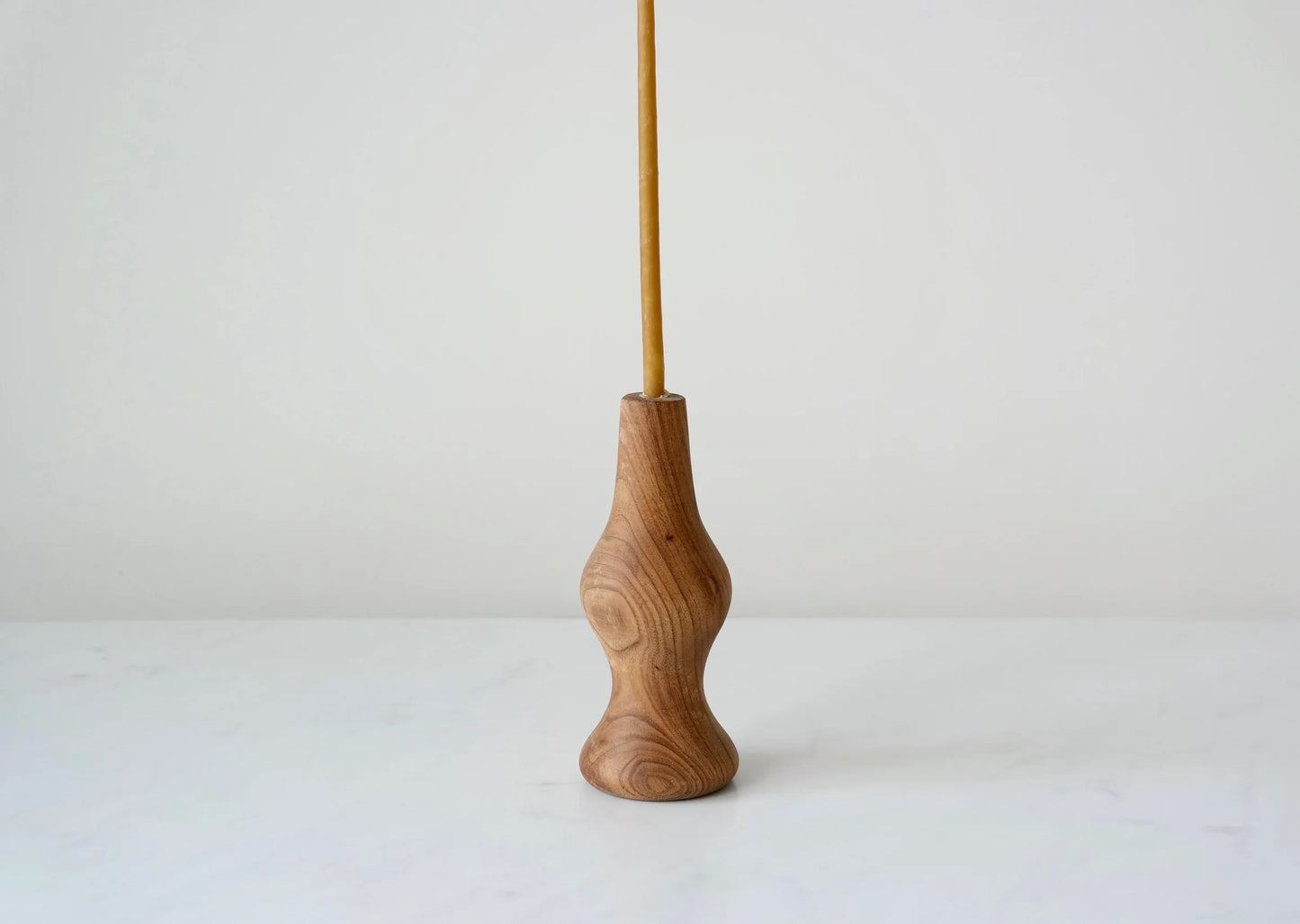 Turned Wooden Candle Holder