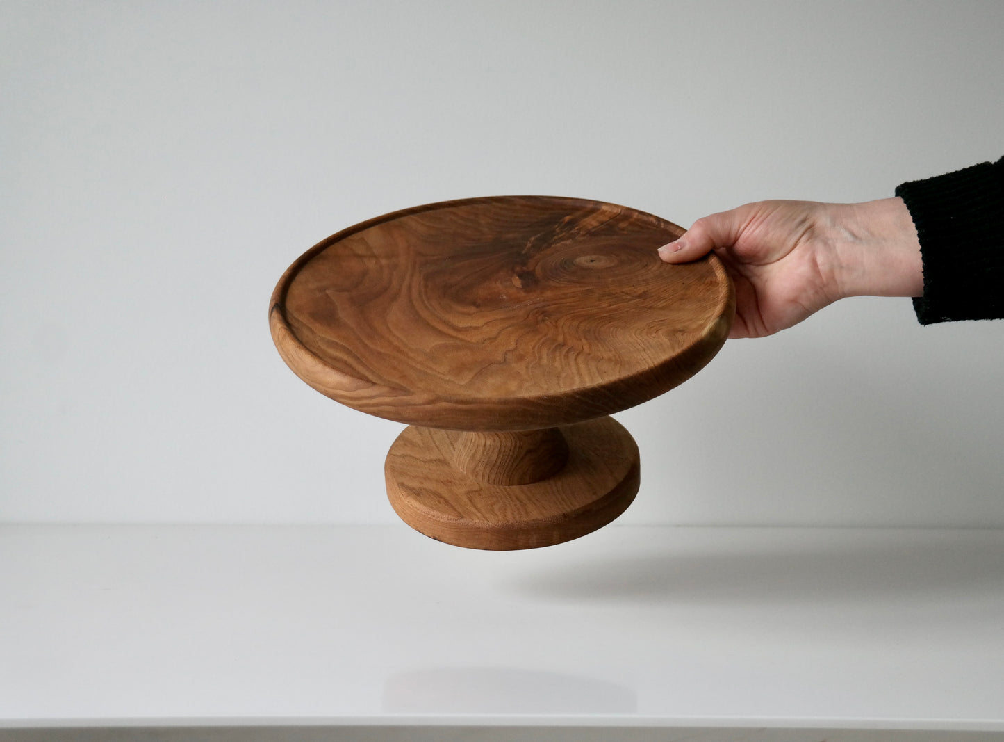 Hand-Turned Butternut Cake Stand