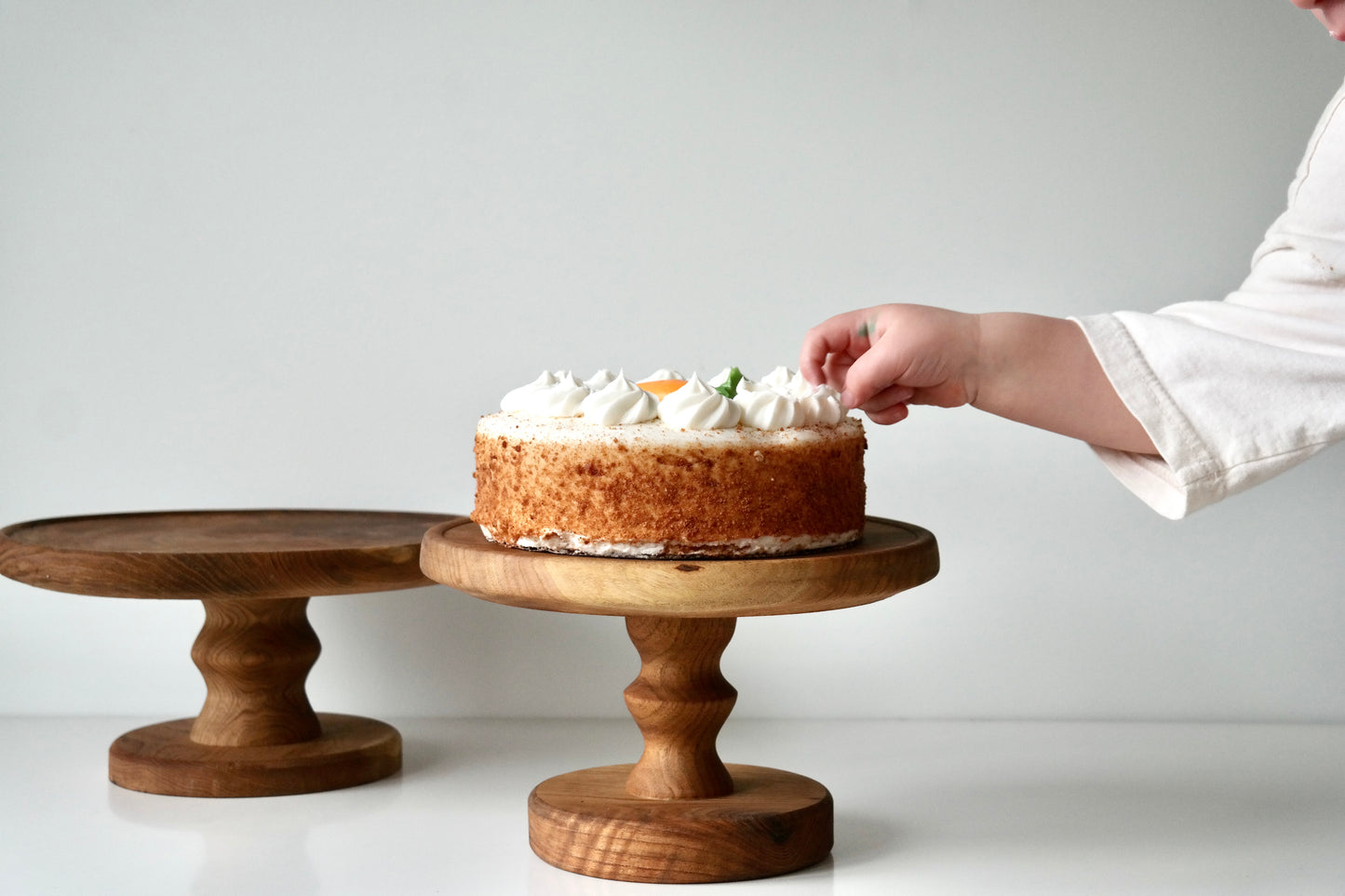 Hand-Turned Butternut Cake Stand
