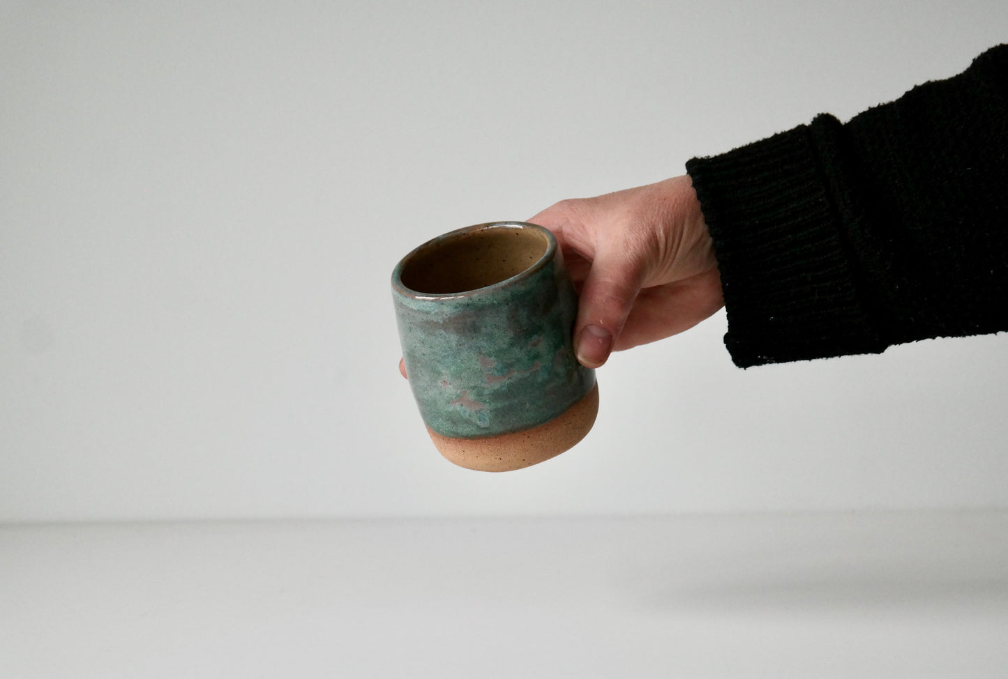 Green Stoneware Tumbler