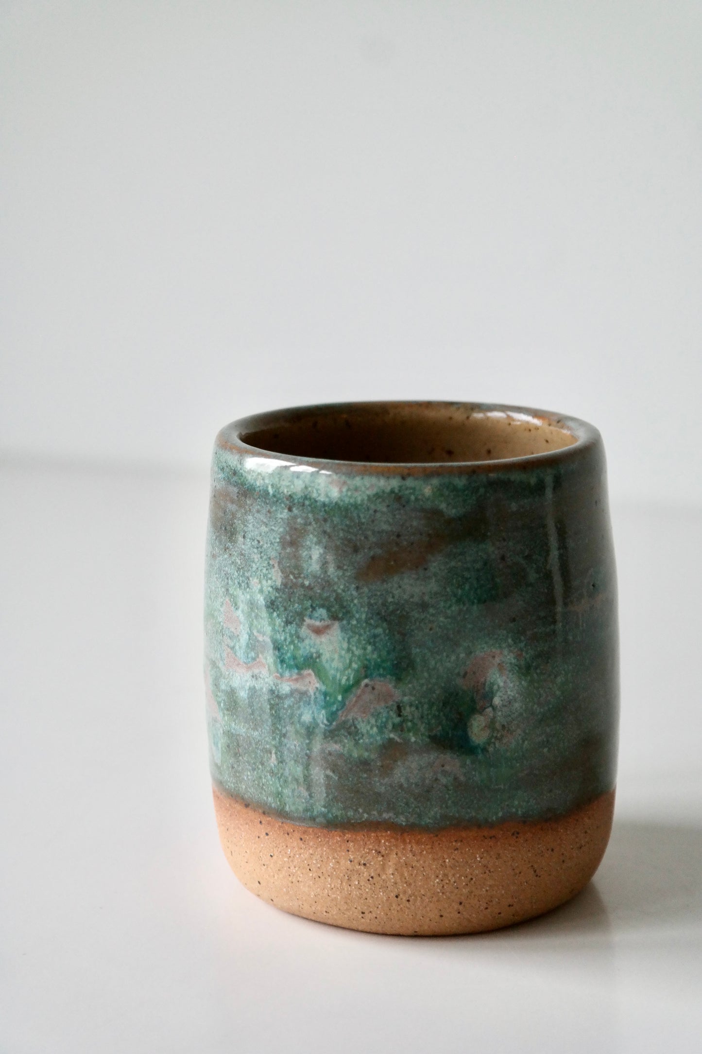 Green Stoneware Tumbler