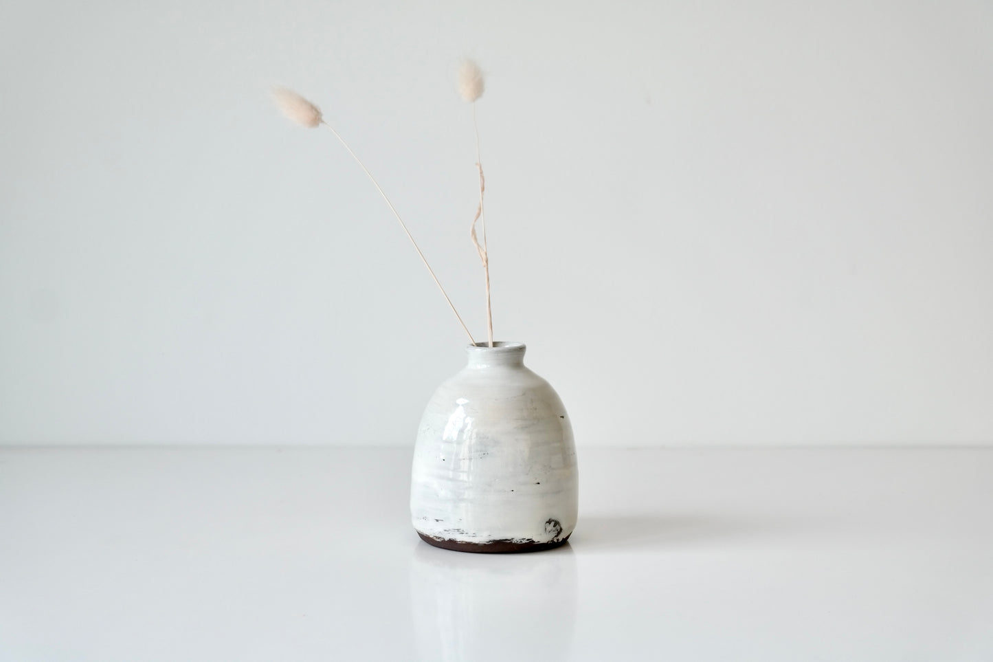 Black Clay Vase with Slip Overlay