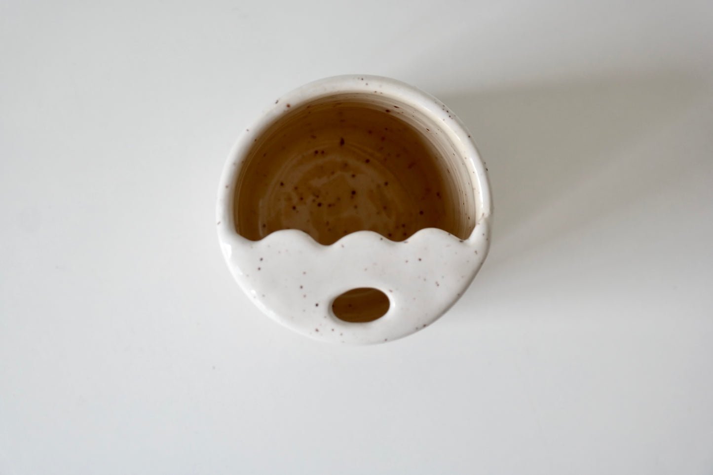 Speckled Tumbler with Wavy Sip Rim