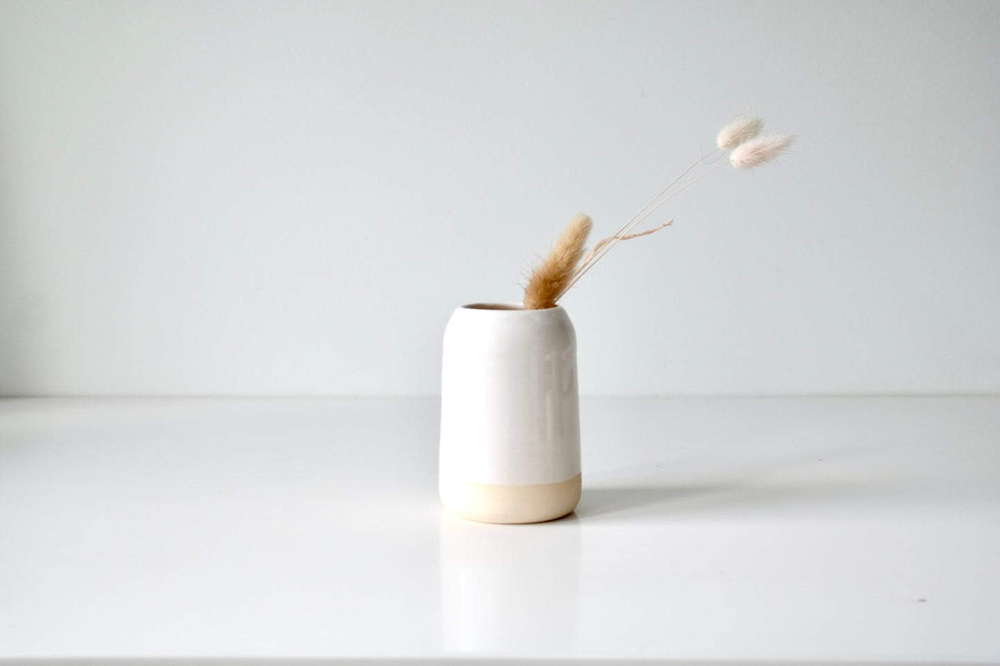 Tall Cream Vase