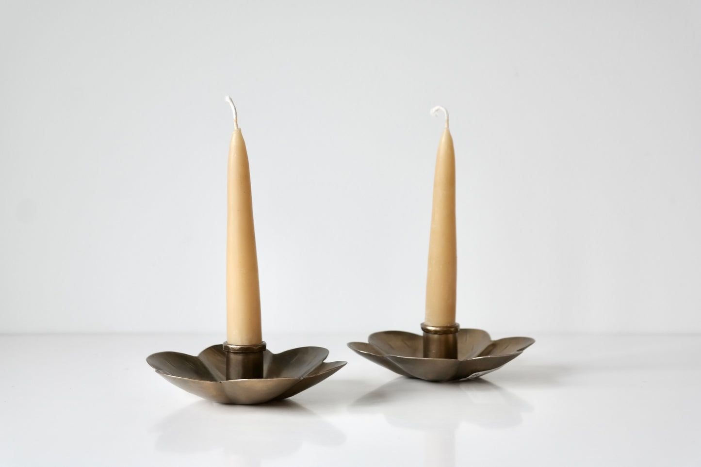 Brass Bloom Taper Holders