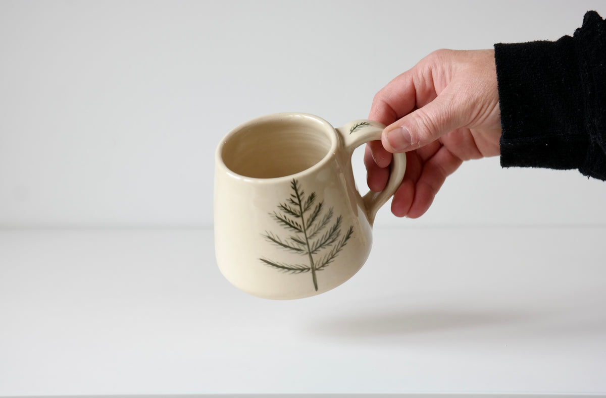 Hand-Painted Evergreen Mug