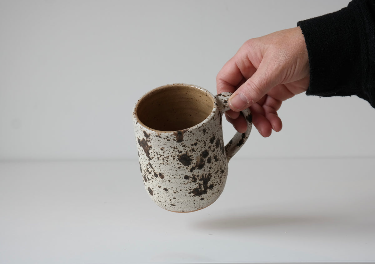 Handmade Stoneware Mug | Espresso Splatter