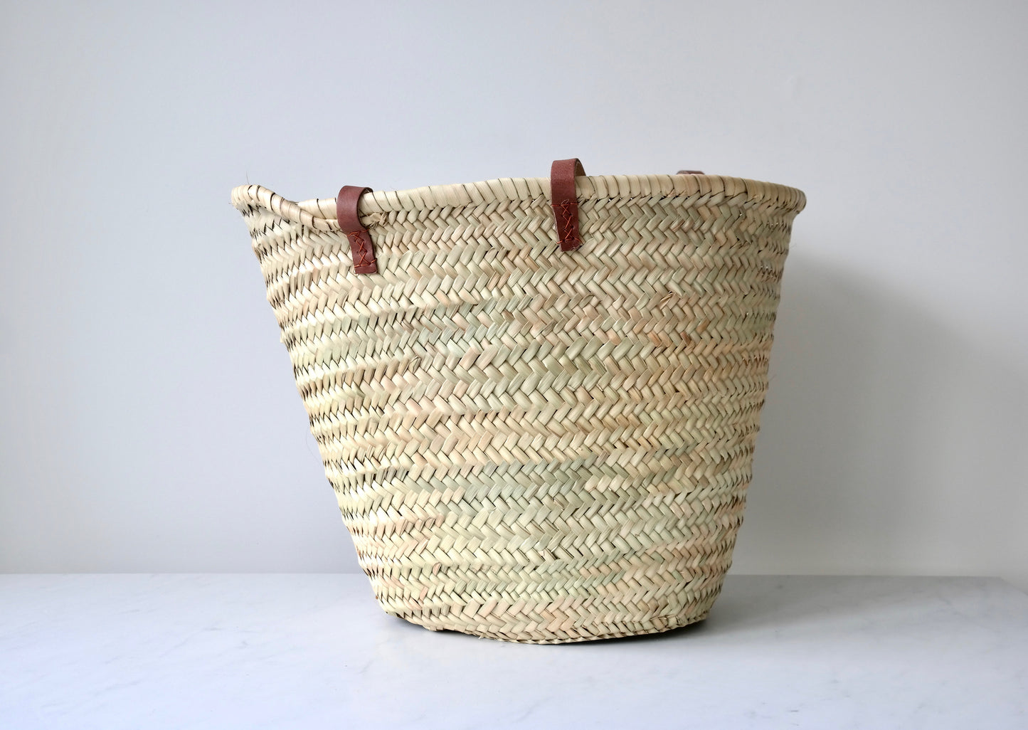 Classic Market Tote with Long Leather Handles