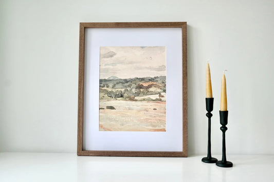 Framed Print - Vintage Watercolour Landscape