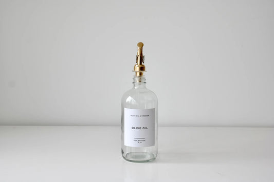 Clear Glass Olive Oil Dispenser
