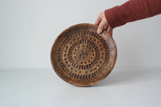 Carved Wood Plate