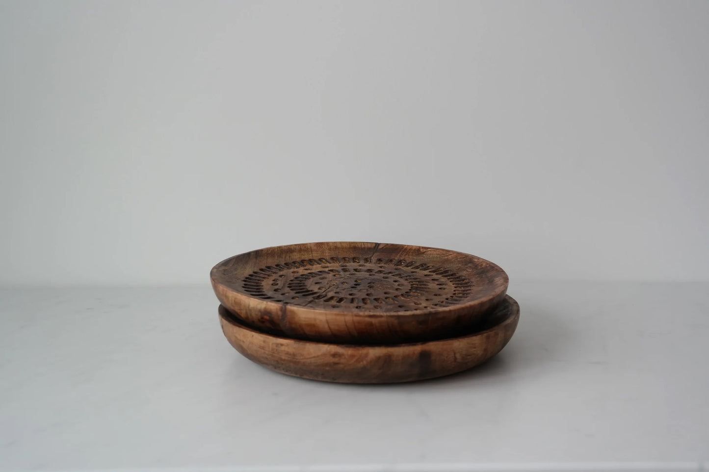 Carved Wood Plate