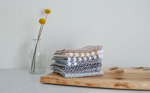 Handwoven Cotton Dish Cloths- Set of 3