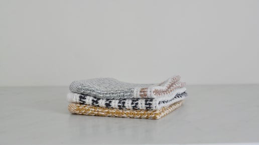 Handwoven Cotton Dish Cloths- Set of 3