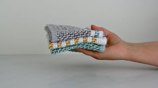 Handwoven Cotton Dish Cloths- Set of 3