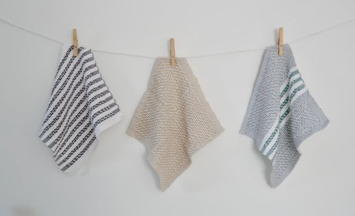 Handwoven Cotton Dish Cloths- Set of 3
