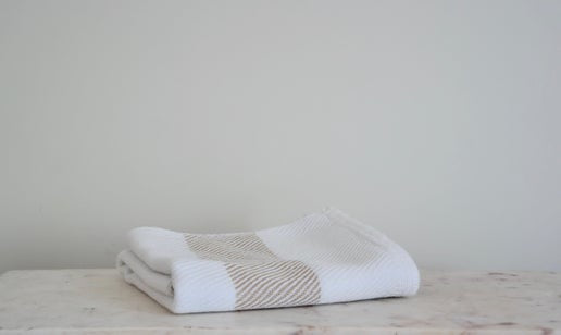 Handwoven Tea Towel - Neutral Stripes