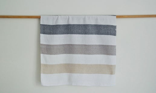Handwoven Tea Towel - Neutral Stripes