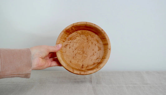 Turned Wooden Bowl - Birds Eye Maple