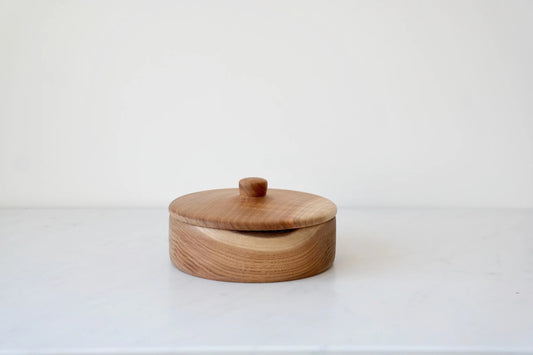 Covered Wooden Bowl