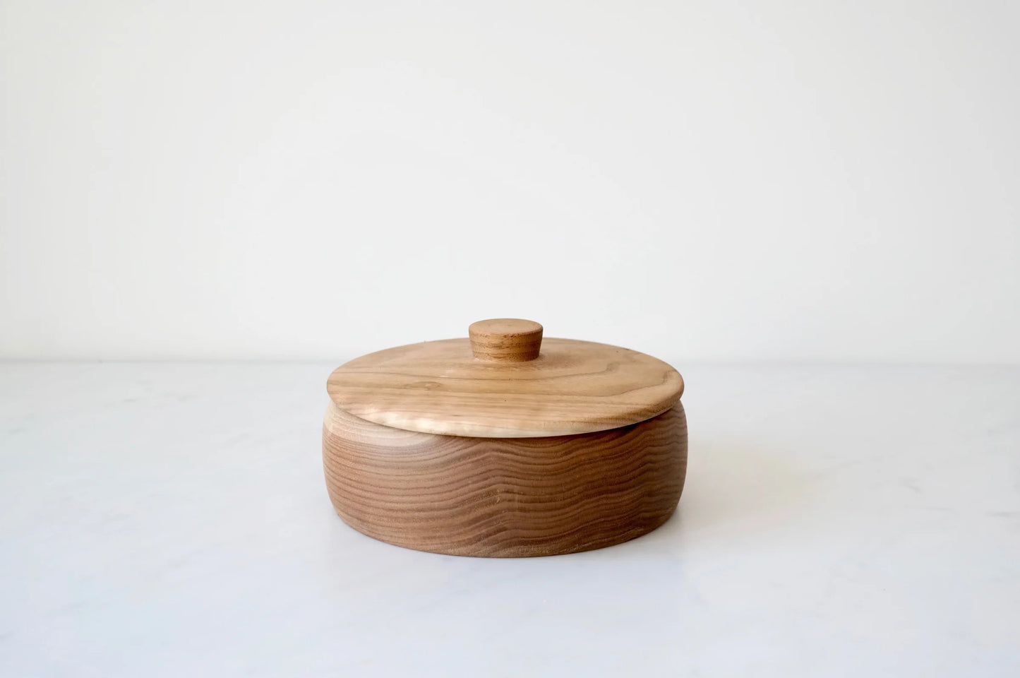 Covered Wooden Bowl