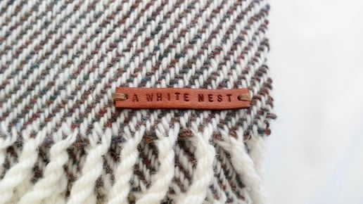 Handwoven Wool Throw – Heather Brown