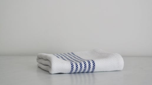 Handwoven Tea Towel - Royal Blue Stripes