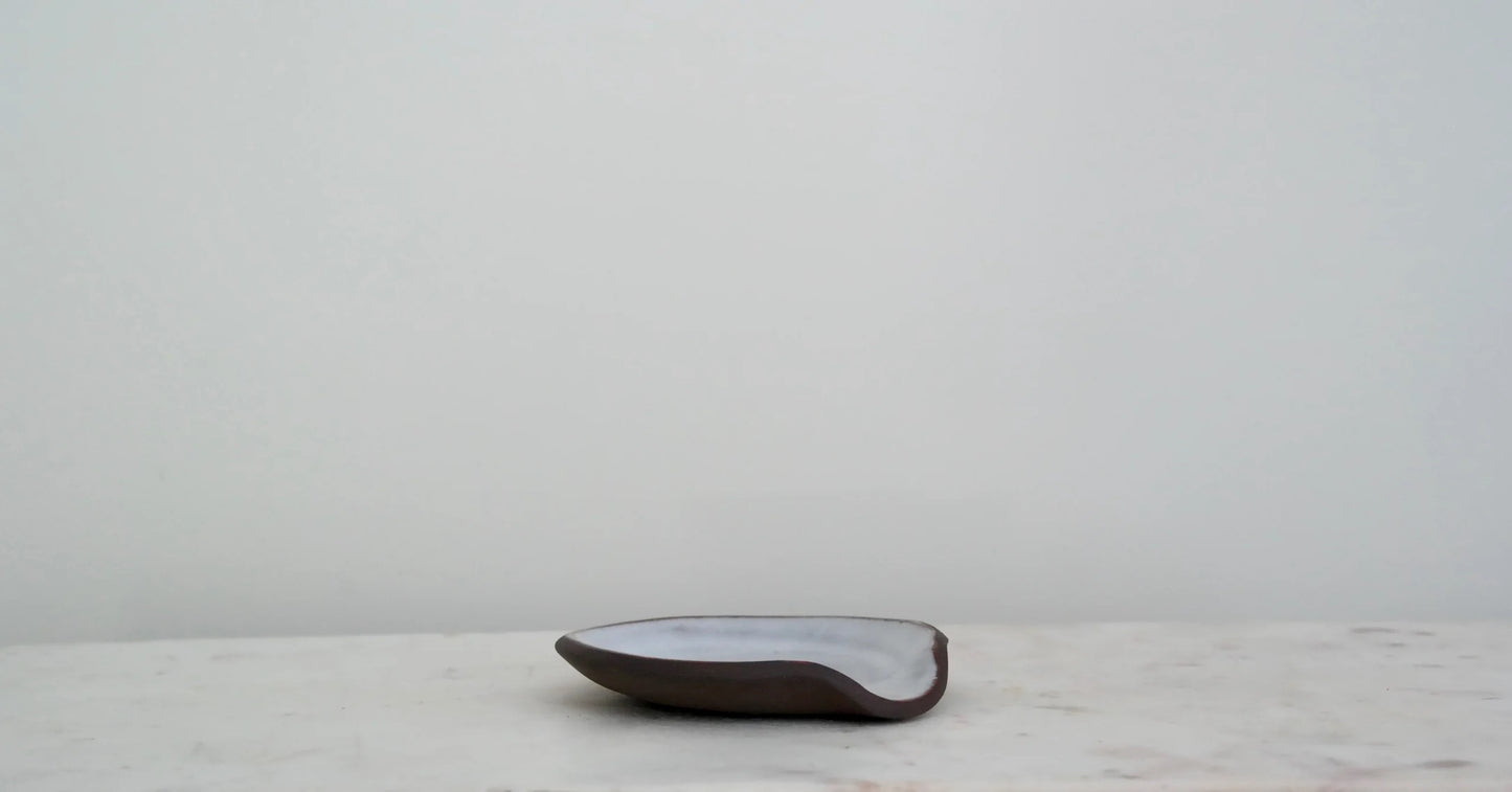 Handbuilt Black Stoneware Spoon Rest