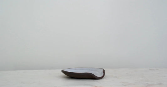 Handbuilt Black Stoneware Spoon Rest