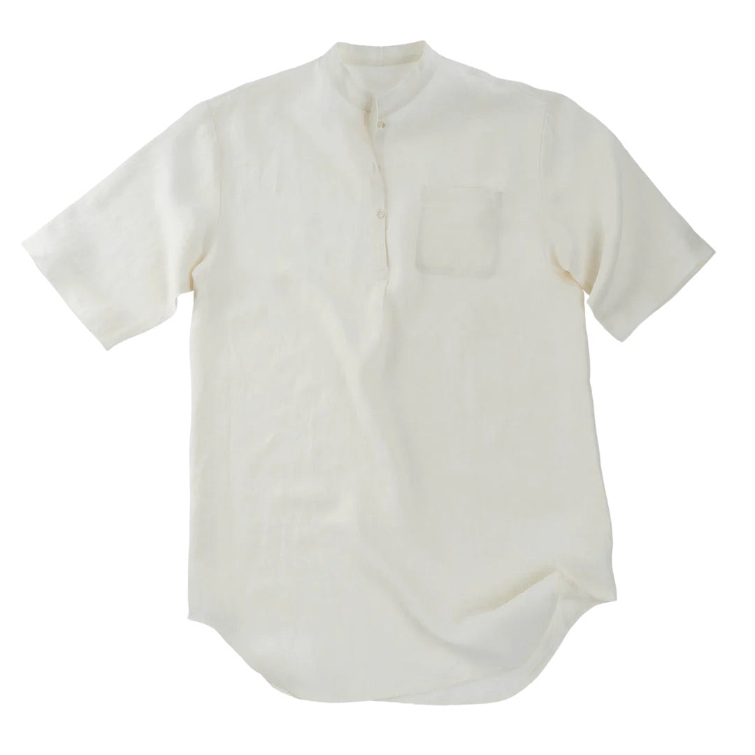 Linen Sleep Shirt - Ivory