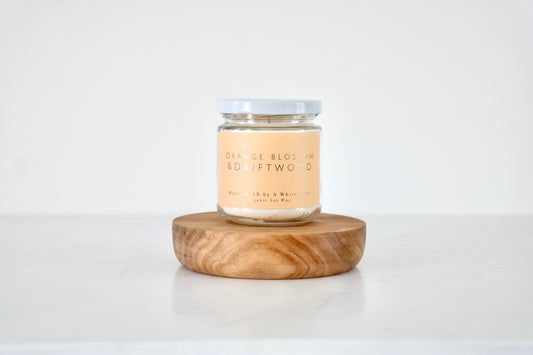 Orange Blossom & Driftwood Soy Candle