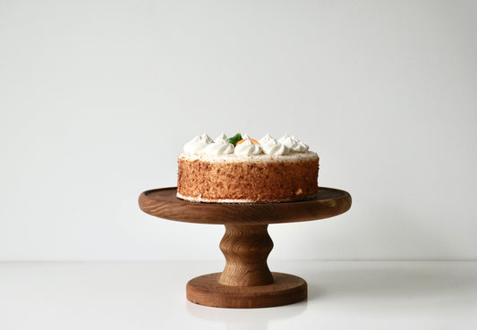 Hand-Turned Butternut Cake Stand