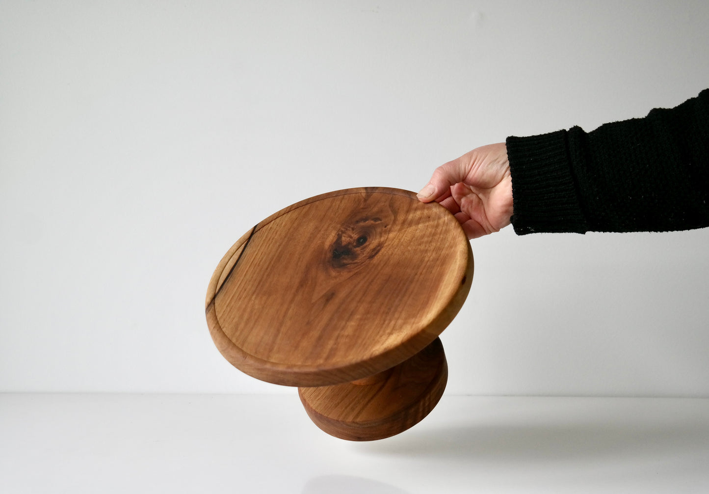 Hand-Turned Butternut Cake Stand