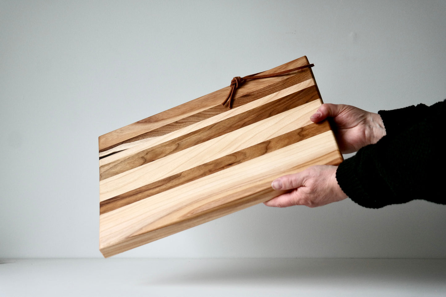 Striped Hardwood Cutting Board