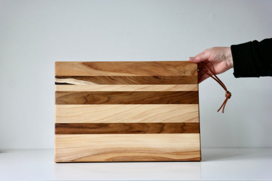 Striped Hardwood Cutting Board