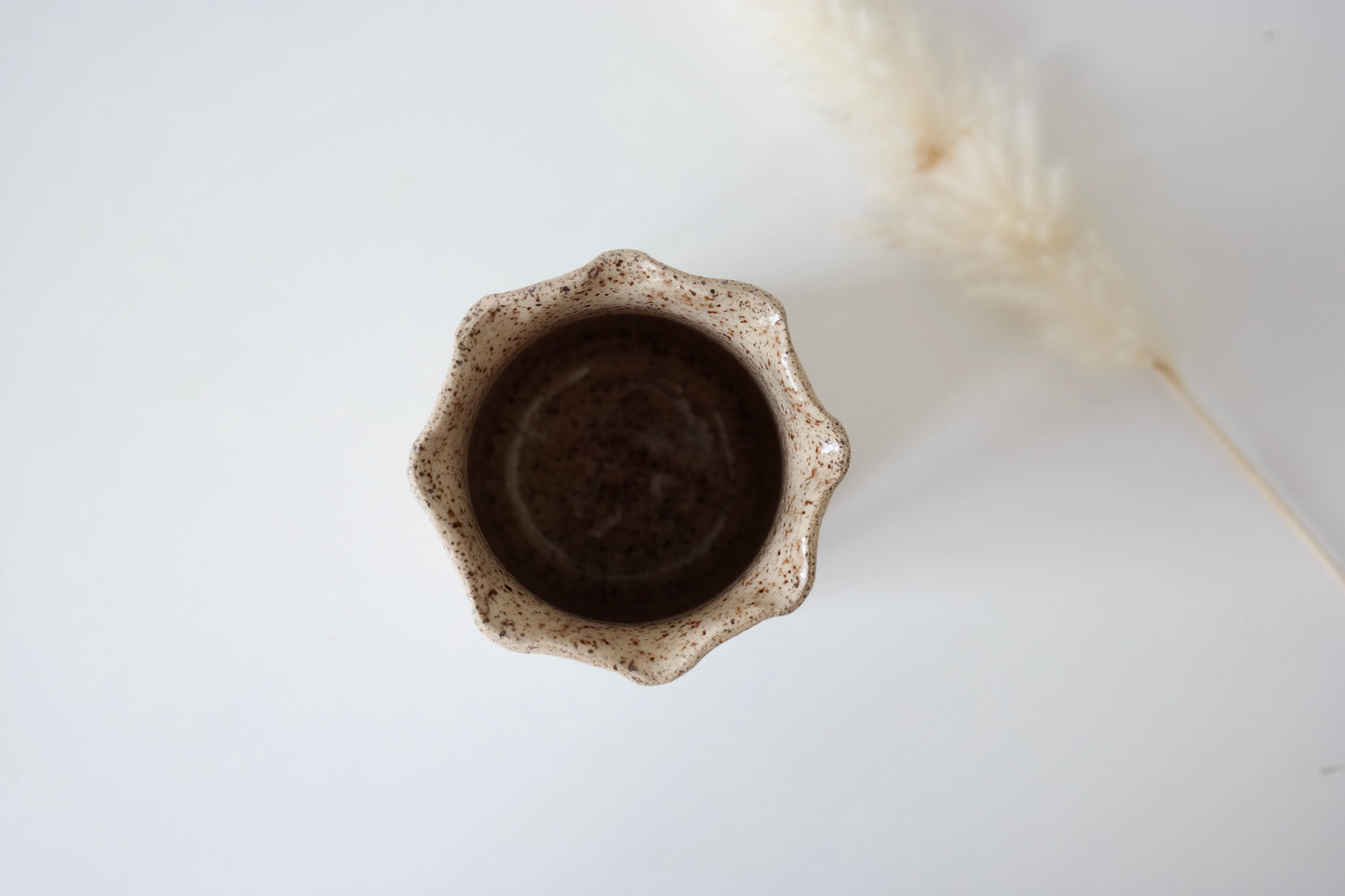 Scallop-Edged Stone Vase