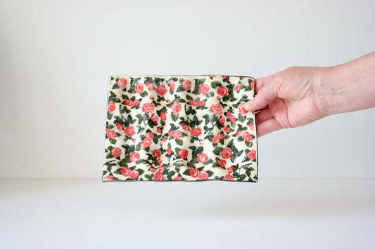 Handcrafted Ceramic Egg Holder – Rose Pattern