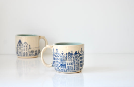 Ceramic Mug – Village Scene