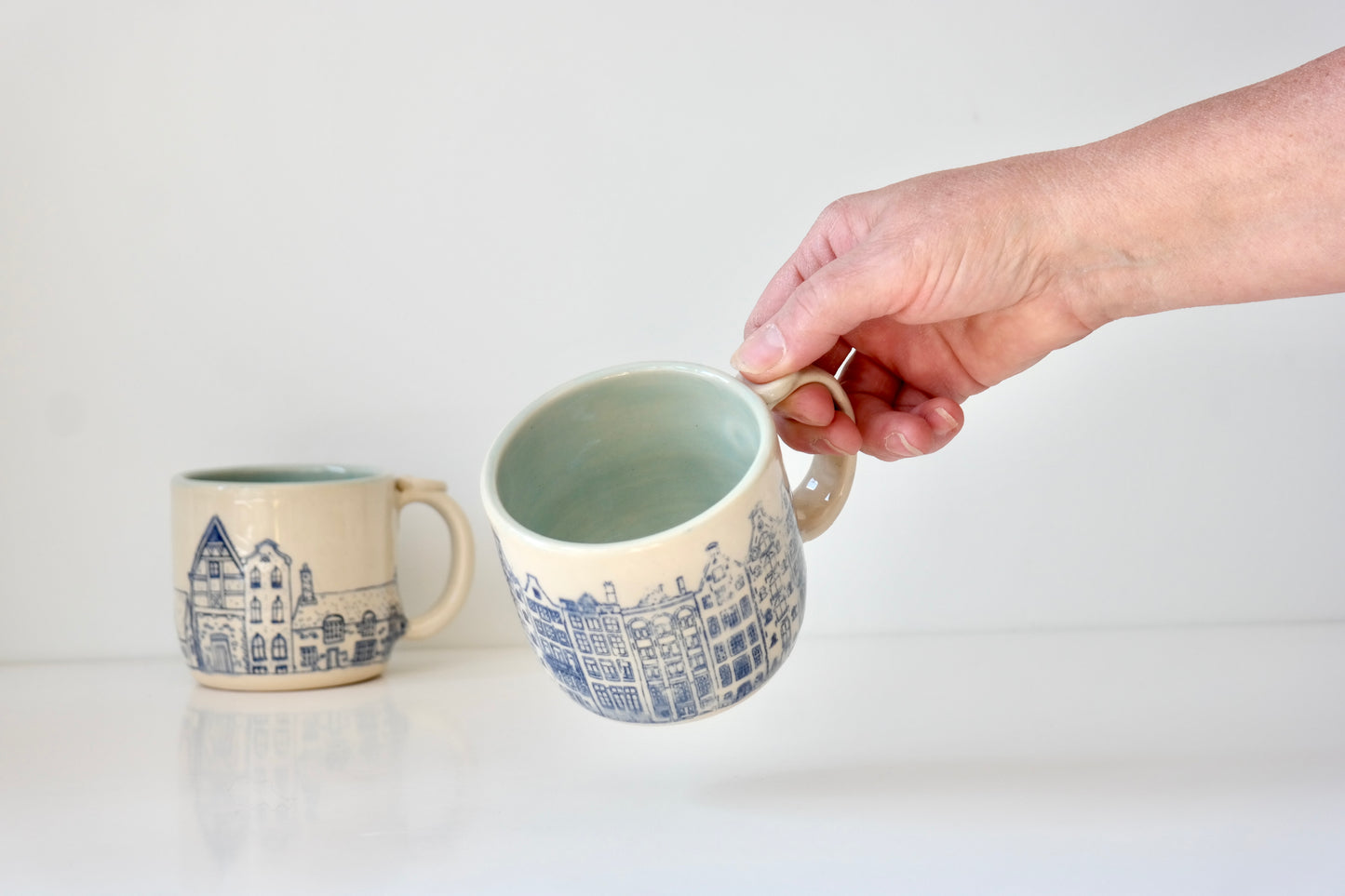 Ceramic Mug – Village Scene