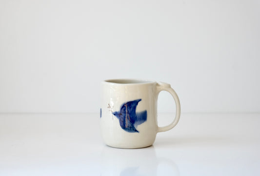Hand-Painted Ceramic Mug – Blue Birds