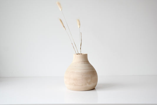 Natural Woodspun Vase