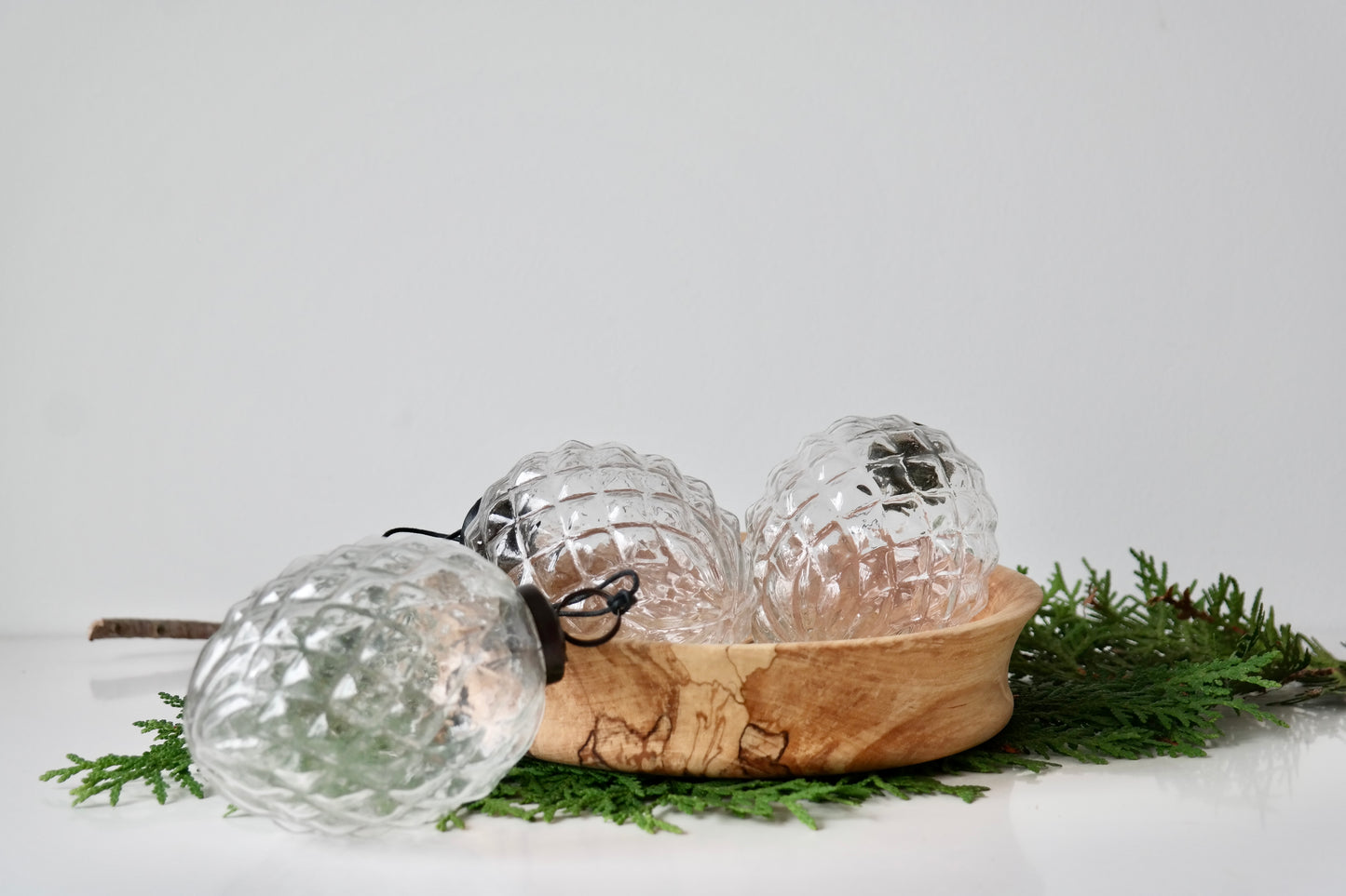 Glass Pine Ornament