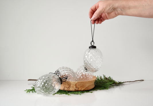 Glass Pine Ornament