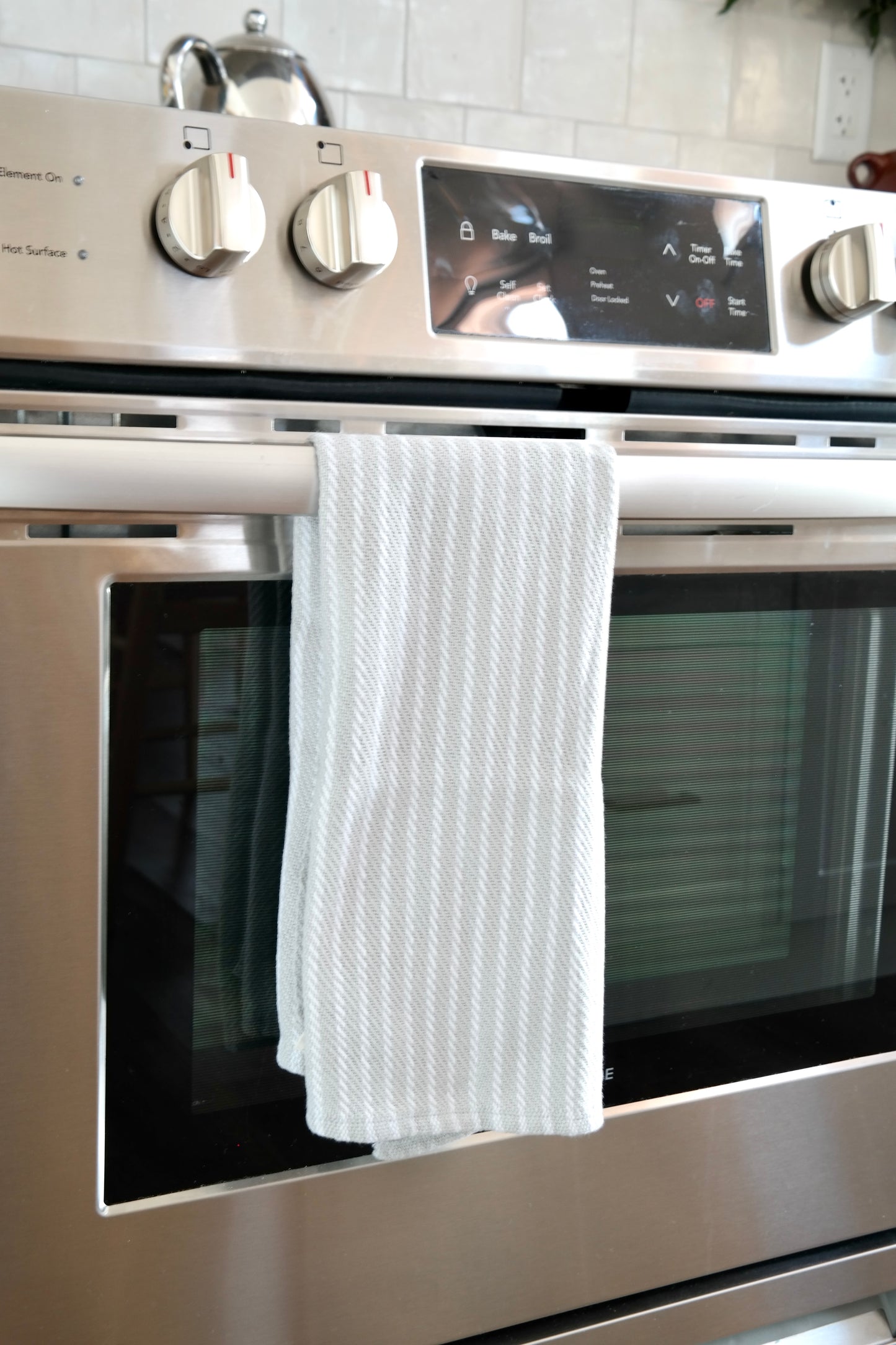 Atelier Collection No. 3 — Light Grey Striped Tea Towel