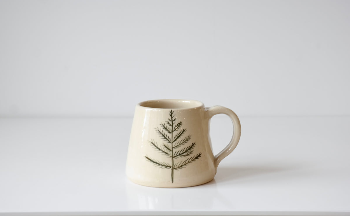 Hand-Painted Evergreen Mug